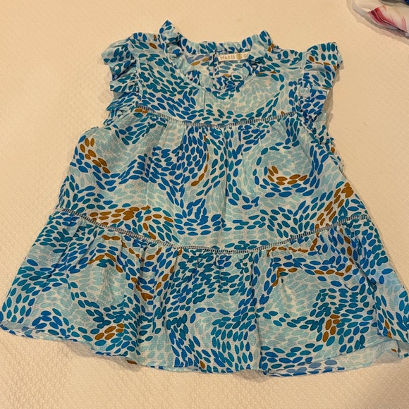 Marie Oliver Tops - Marie Oliver Teal and blue silk top